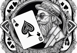 Carte de poker tattoo idea