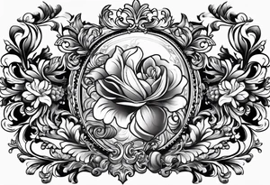 baroque vector tattoo idea