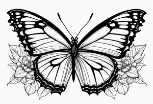 November, December, June, December birth flowers, butterfly, suicide prevention tattoo idea