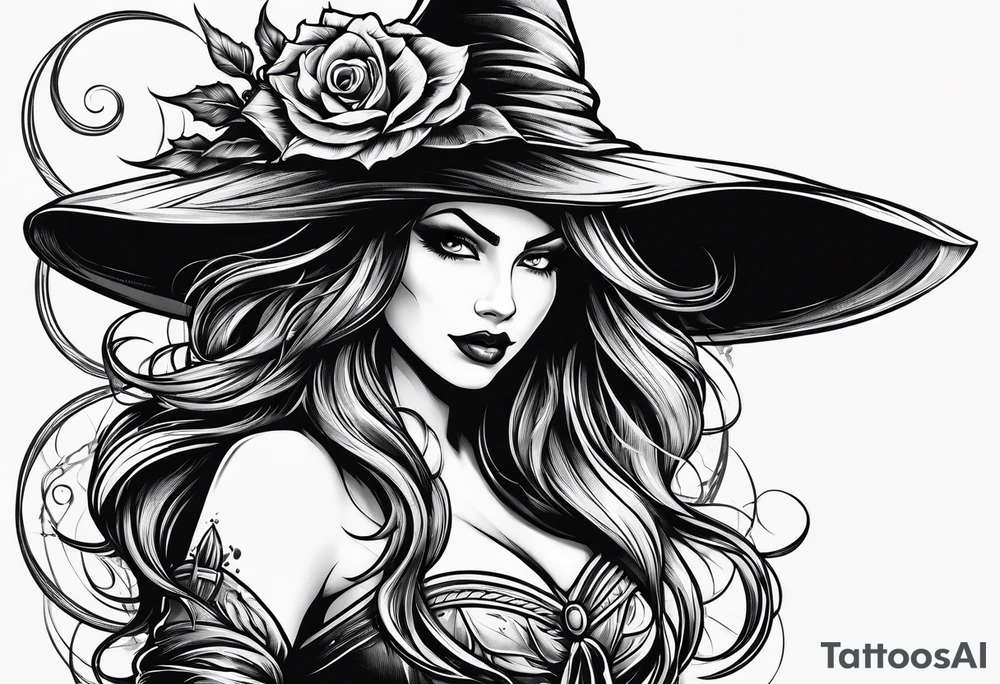 Witch broom tattoo idea