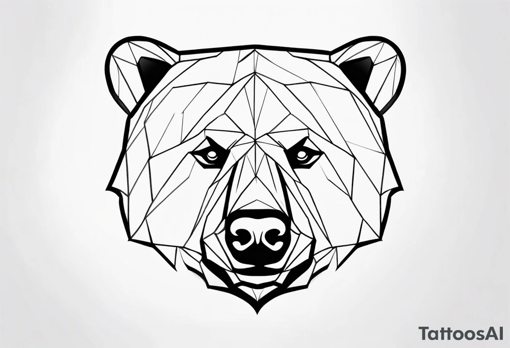 Bear face tattoo idea