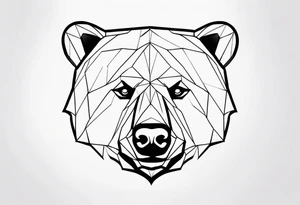 Bear face tattoo idea