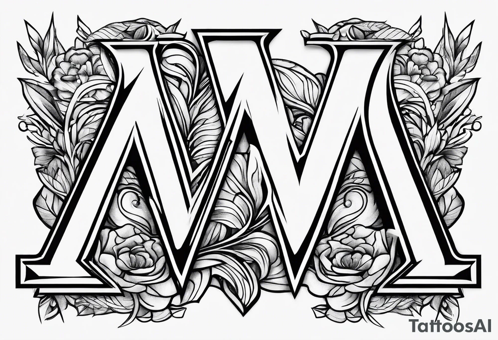 the letters A W R tattoo idea