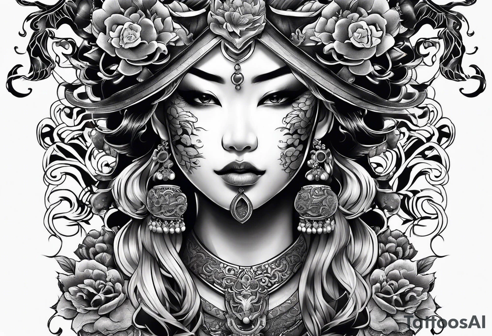 yakuza tattoo demon tattoo idea