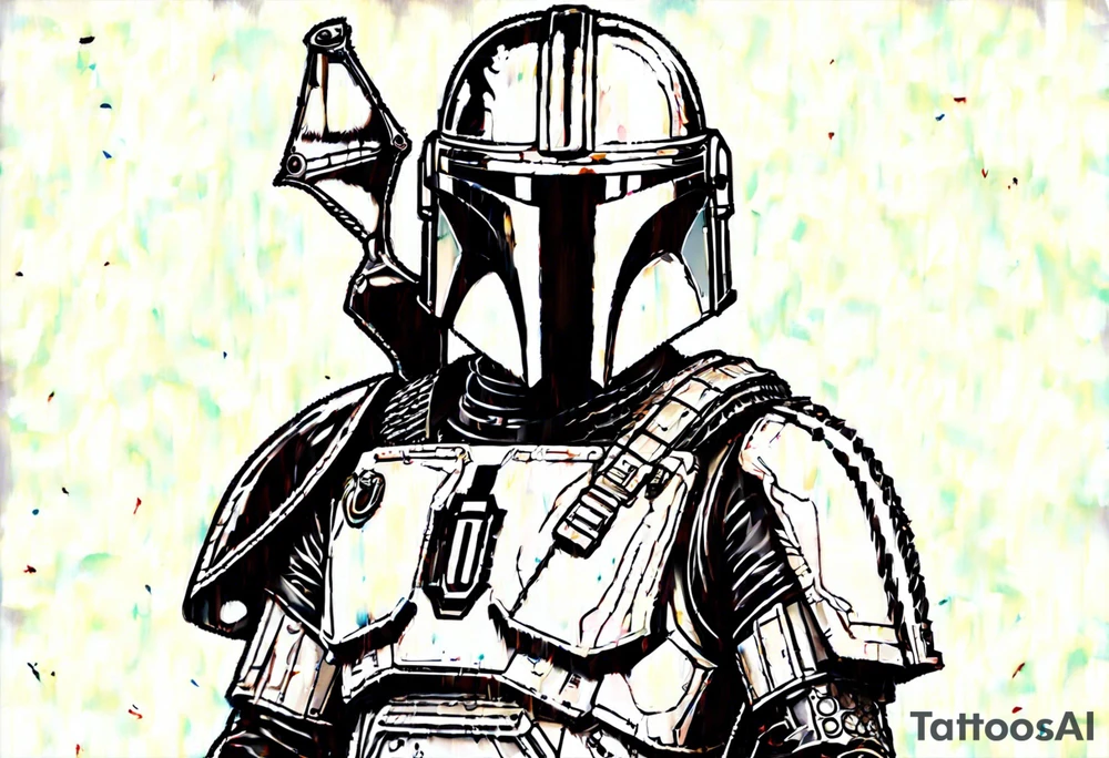 Love, Death & Robots, star wars, mandalorian tattoo idea