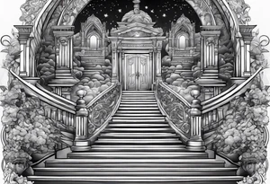 Stairs leading up to heaven tattoo idea