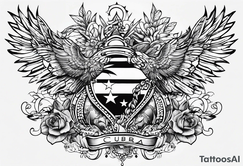 small tattoo using outlines:
Arizona NYC and Cuba tattoo idea