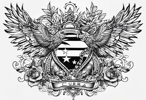 small tattoo using outlines:
Arizona NYC and Cuba tattoo idea