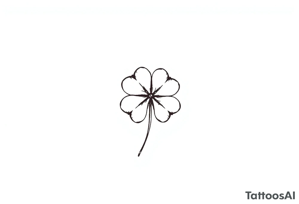 Lucky 4-leaf clover tattoo idea