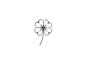 Lucky 4-leaf clover tattoo idea