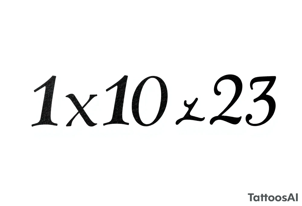 1x10^23 tattoo idea