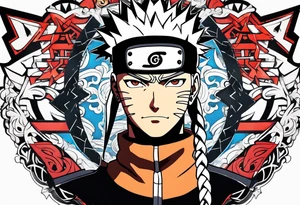 naruto headband with letters AR in the middle tattoo idea