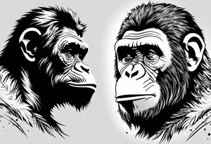 Caesar from the movie planet of the apes tattoo idea
