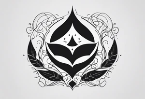 a minimalist small dark tattoo to signify love, hate, fear and anger in men tattoo idea