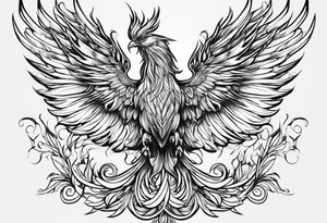 Small phoenix tattoo idea