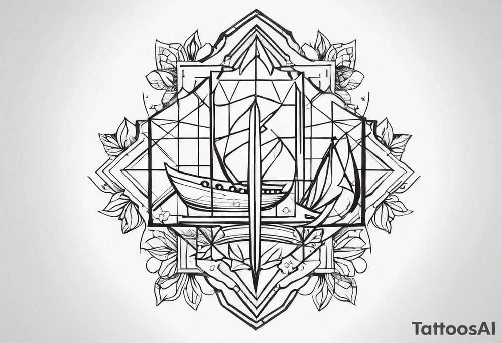 Альбедо, Принц Мела, меч, цветок жизни, минимализм tattoo idea