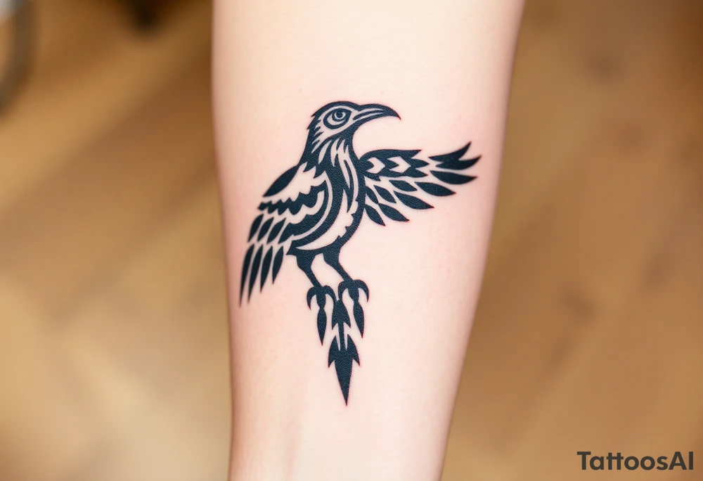 crow tribal tattoo idea