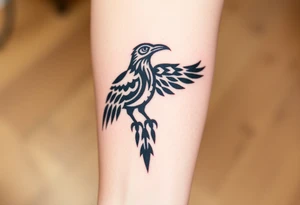 crow tribal tattoo idea