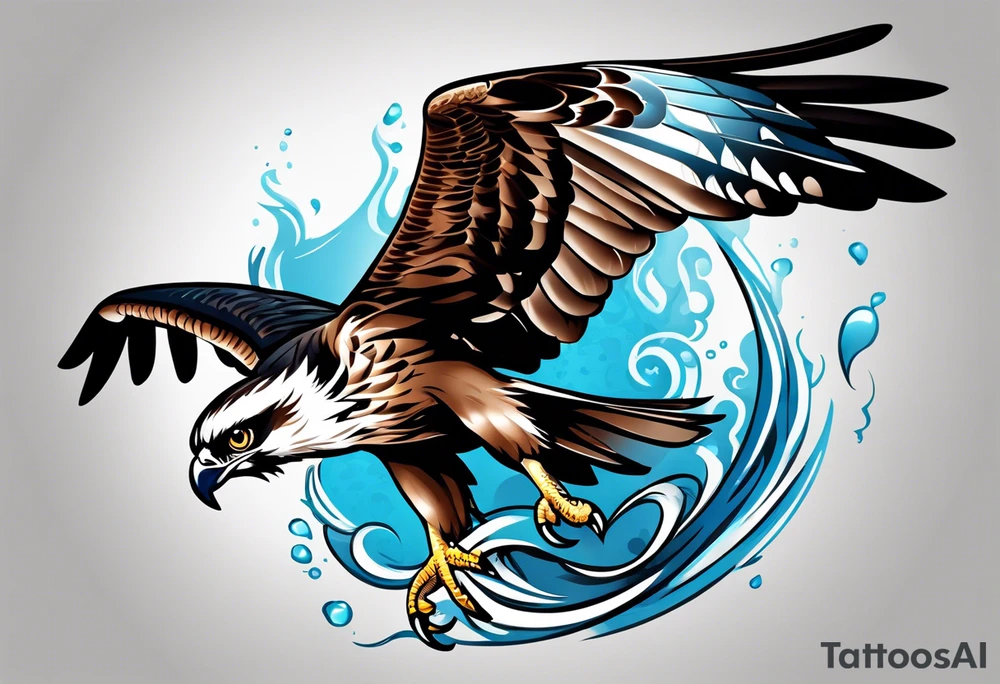 osprey diving tattoo idea