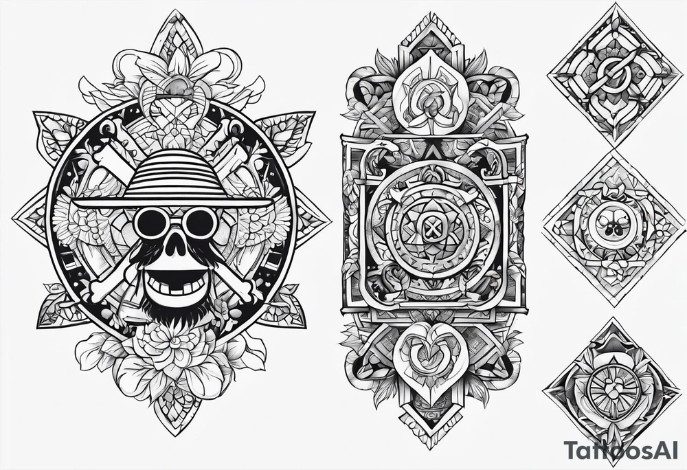 One piece tattoo idea