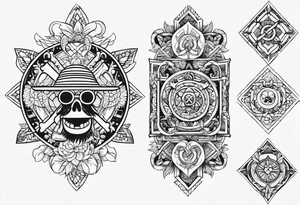 One piece tattoo idea