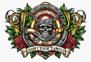 love your family, and dont tread on me tattoo idea
