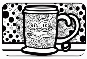 Coffee mug tattoo idea