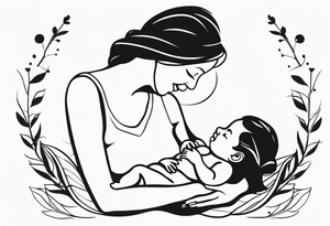 Create a small minimalistic tattoo for mothers and daughters tattoo idea
