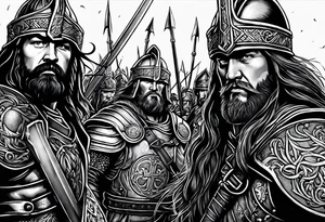 Irish warriors in battle tattoo idea