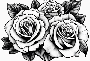two violets and a rose tattoo idea