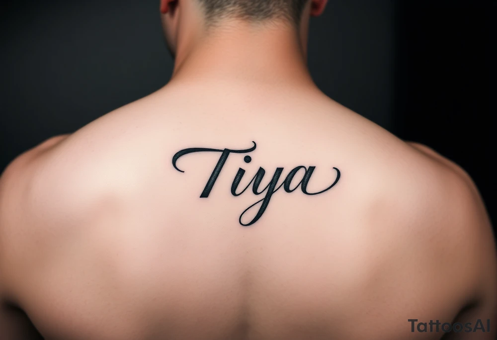 “Tiya” in writing tattoo idea