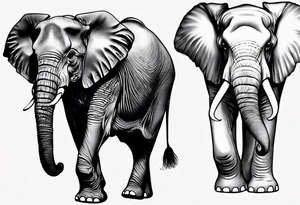 realistisc elephant tattoo idea