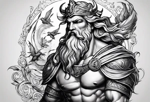 Poseidon mit beetenden Händen tattoo idea