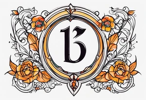 number "13" tattoo idea