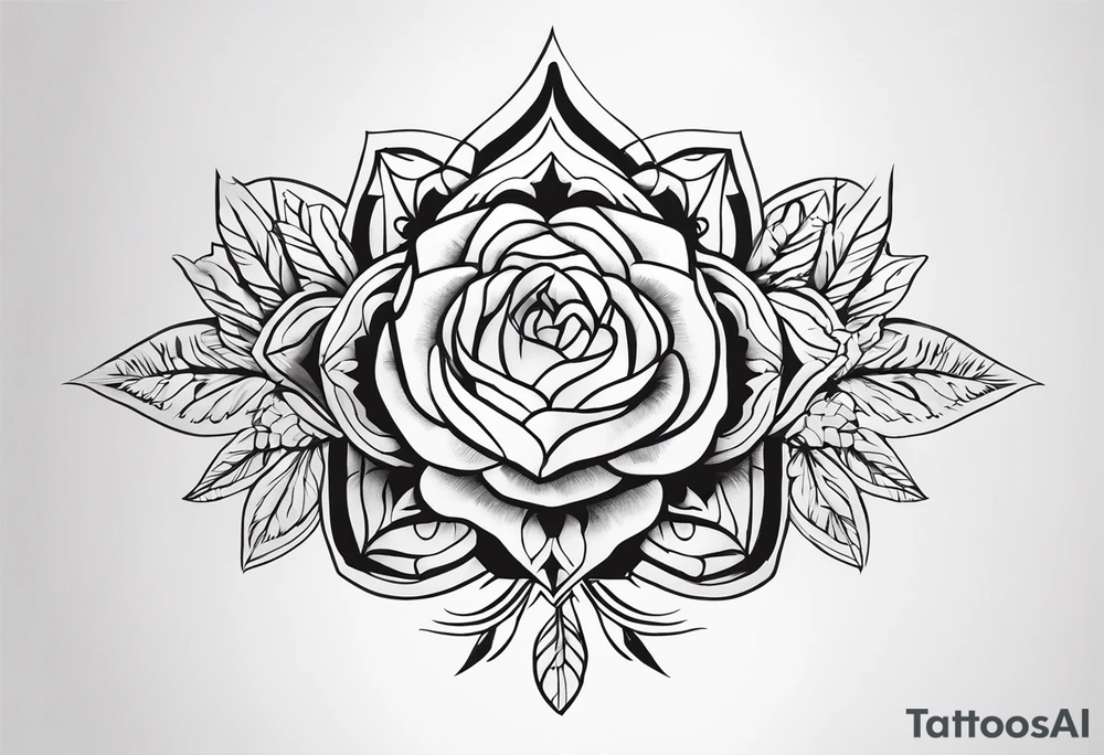 абстрактные линии на плечо tattoo idea