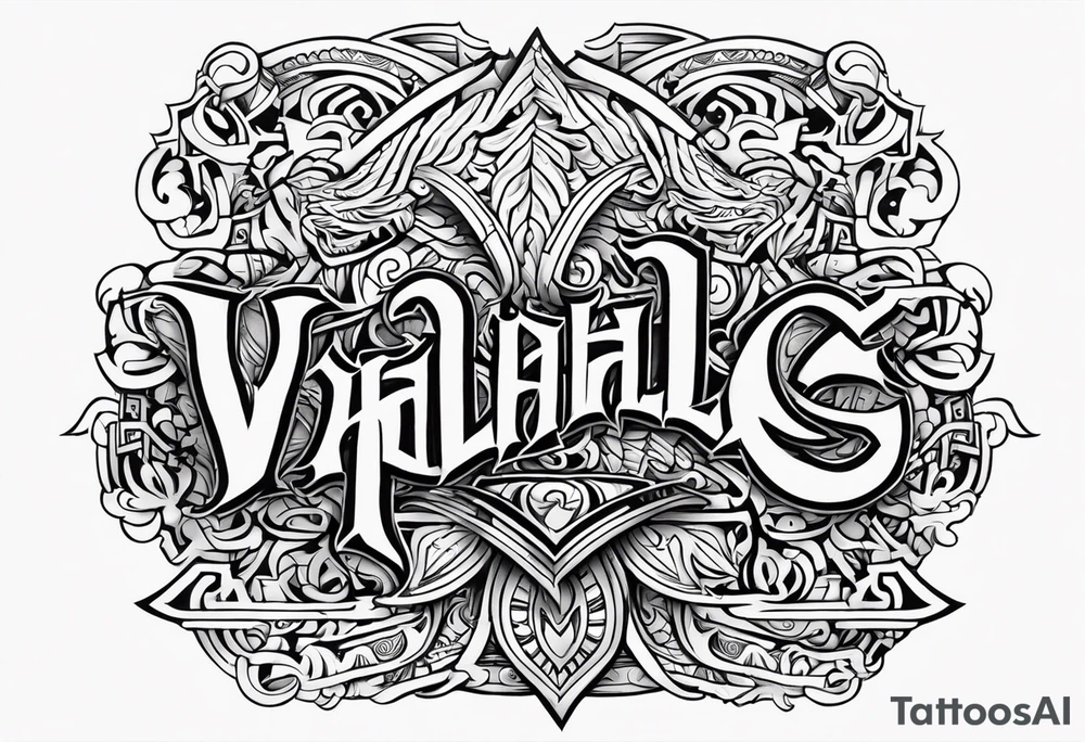Valhalla viking gods tattoo idea