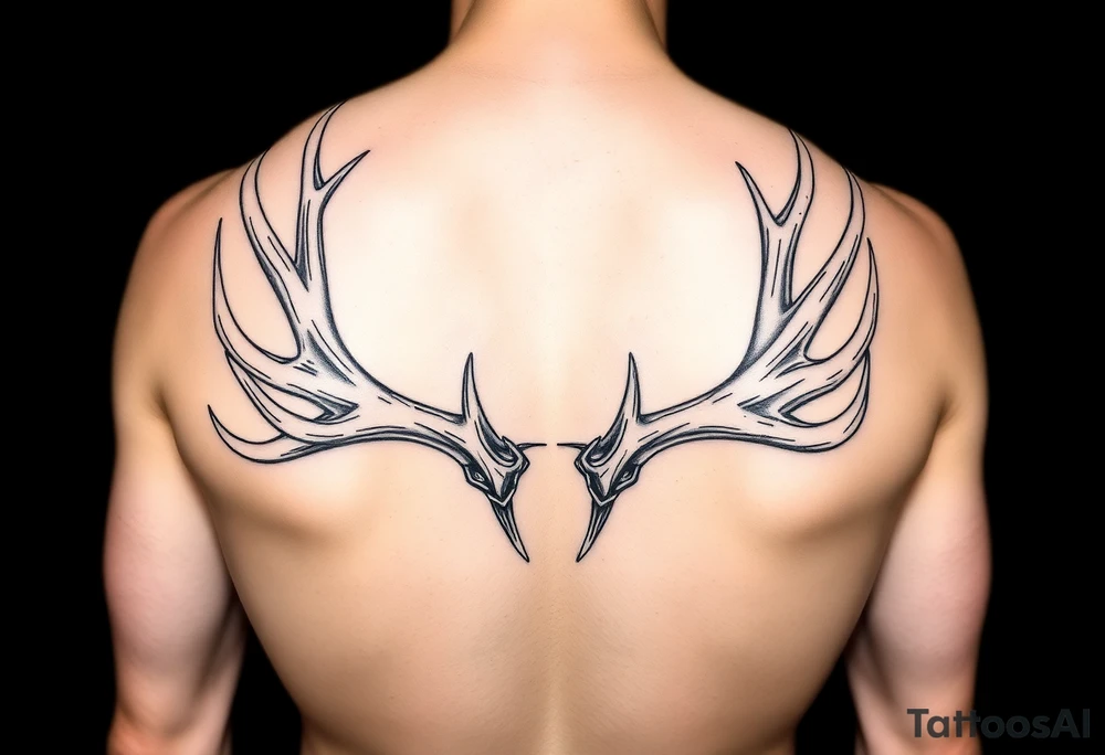 Rocky Mountain elk antler sheds tattoo idea