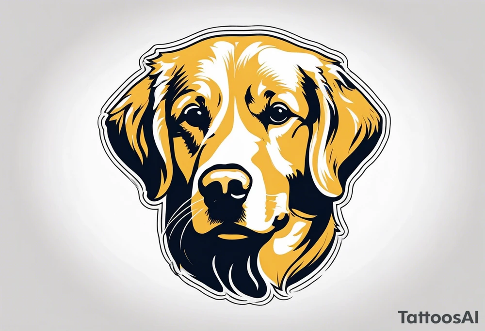 a golden retriever in a gi tattoo idea