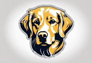 a golden retriever in a gi tattoo idea