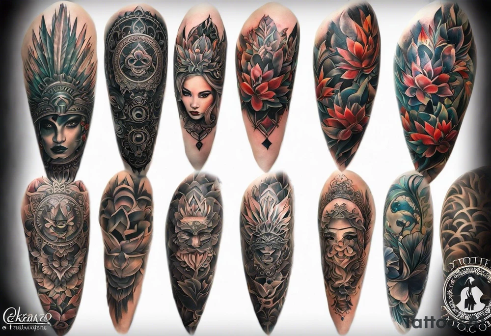 Скрипач в огне поднимается из Ада,вместо головы у него череп tattoo idea