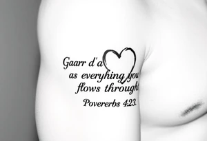 Bible verse Proverbs 4:23. Gaurd your heart as everything you do flows through it tattoo idea