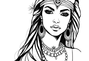 Egyptian woman tattoo idea