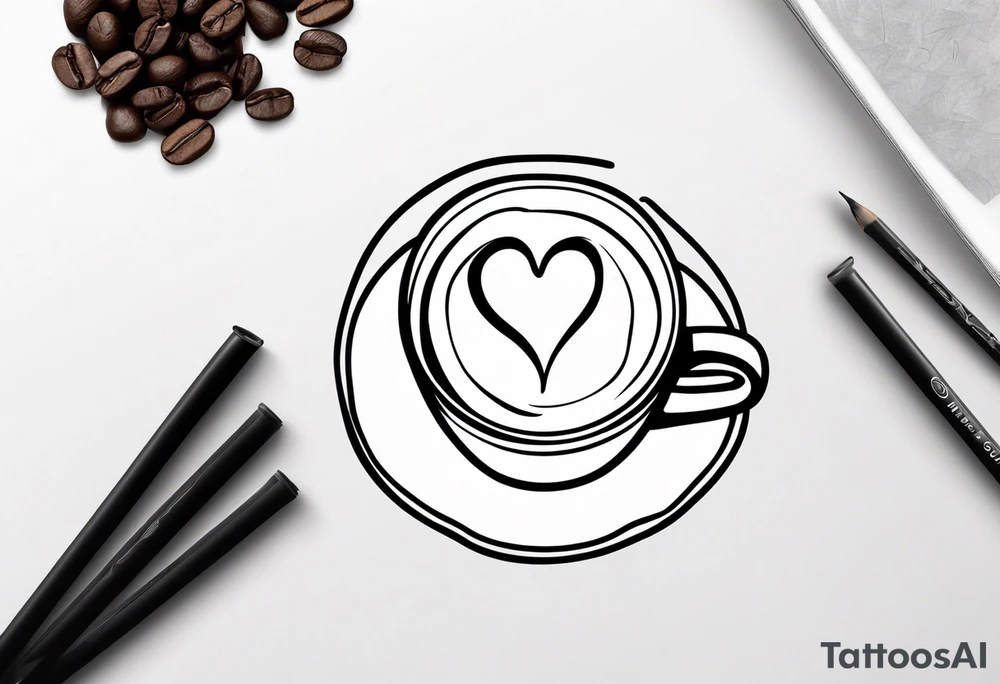 Coffee love tattoo idea