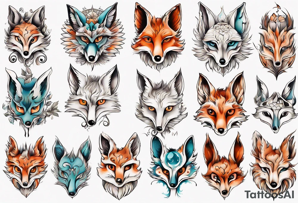 Eule gemischt mit fuchs tattoo idea