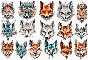 Eule gemischt mit fuchs tattoo idea