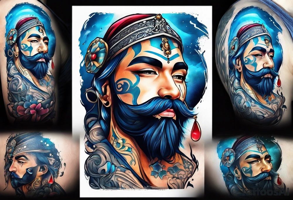 a blue nose tattoo idea