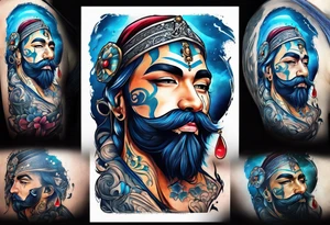 a blue nose tattoo idea
