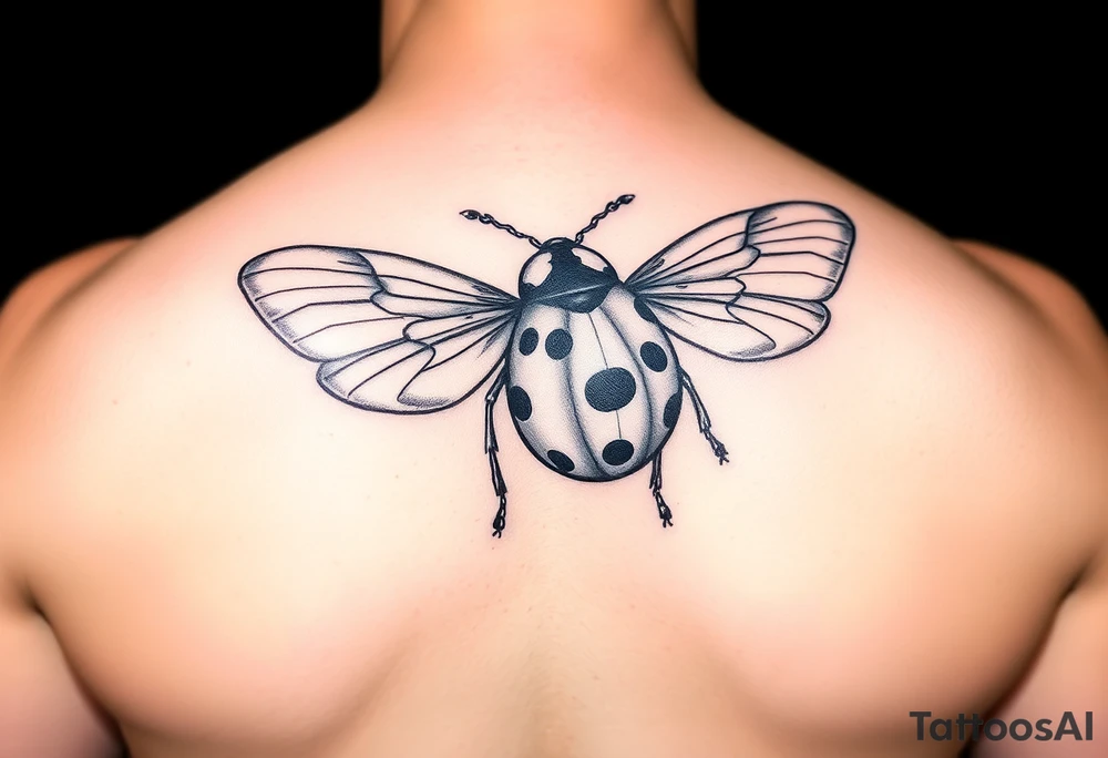 Ladybug flying tattoo idea