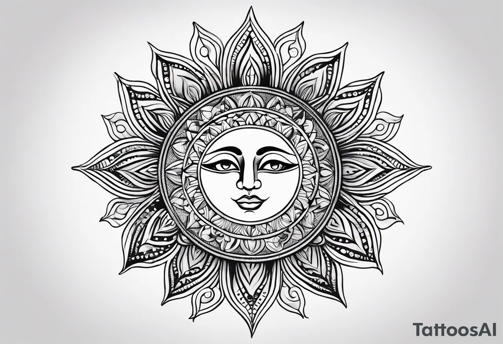 sun, simple, small tattoo idea