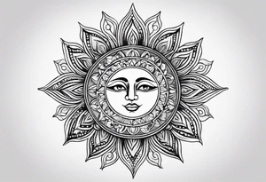 sun, simple, small tattoo idea
